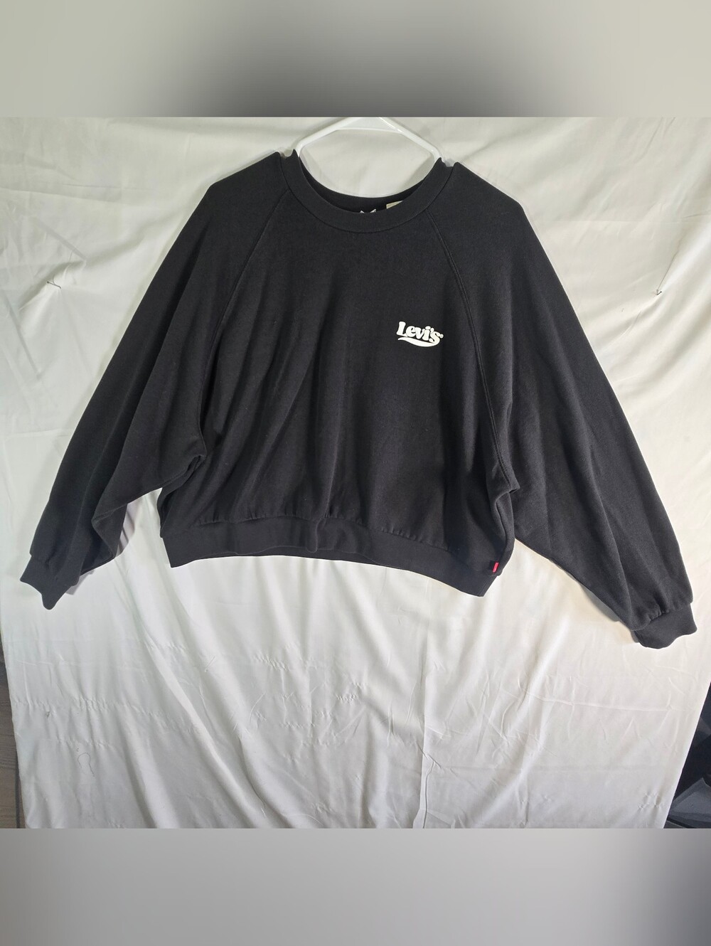 Levi's Black Crew Sweatshirt with White Logo